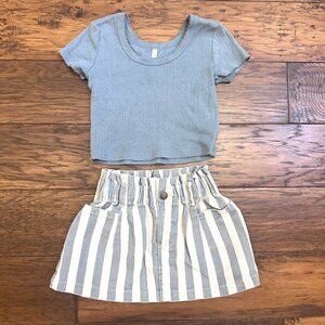 Rylee + Cru Stripe Skirt Set 4-5 Y